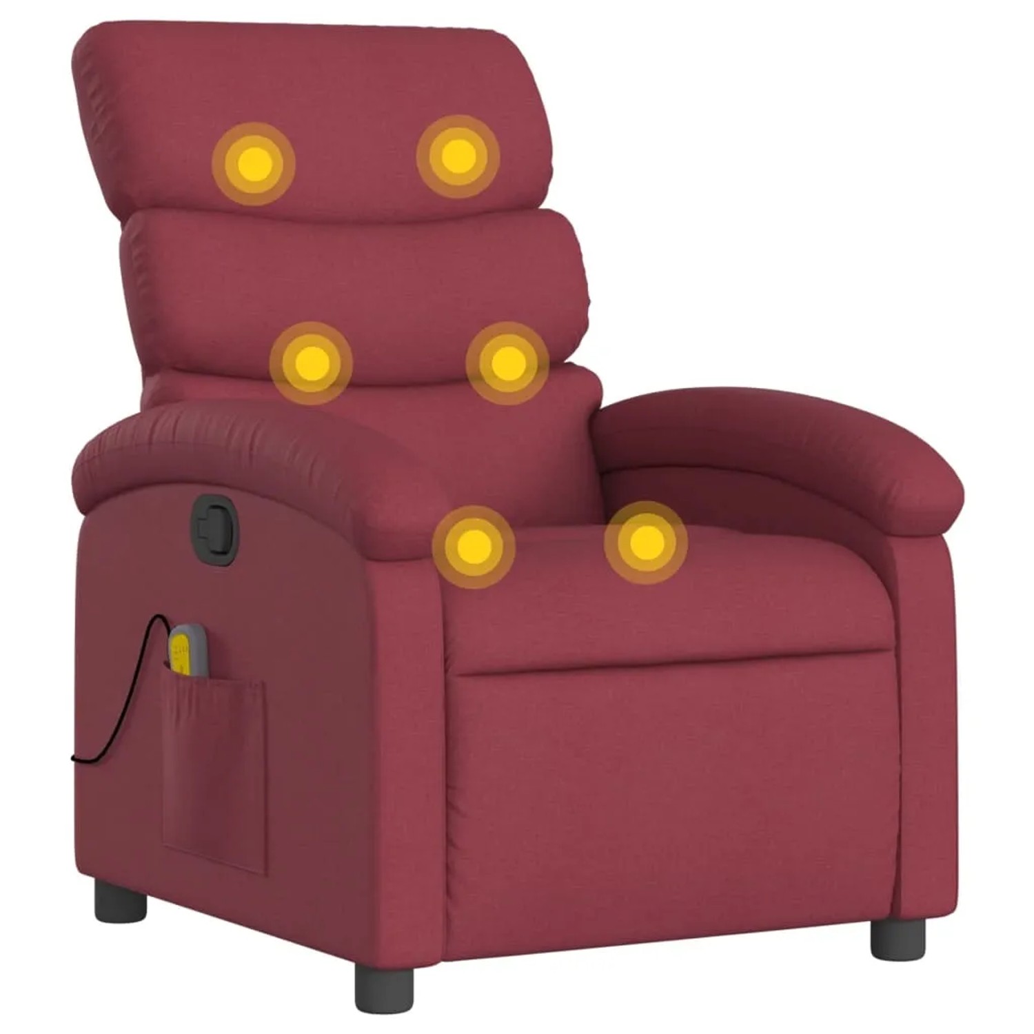 vidaXL Massagesessel Weißrot Stoff Modell 2