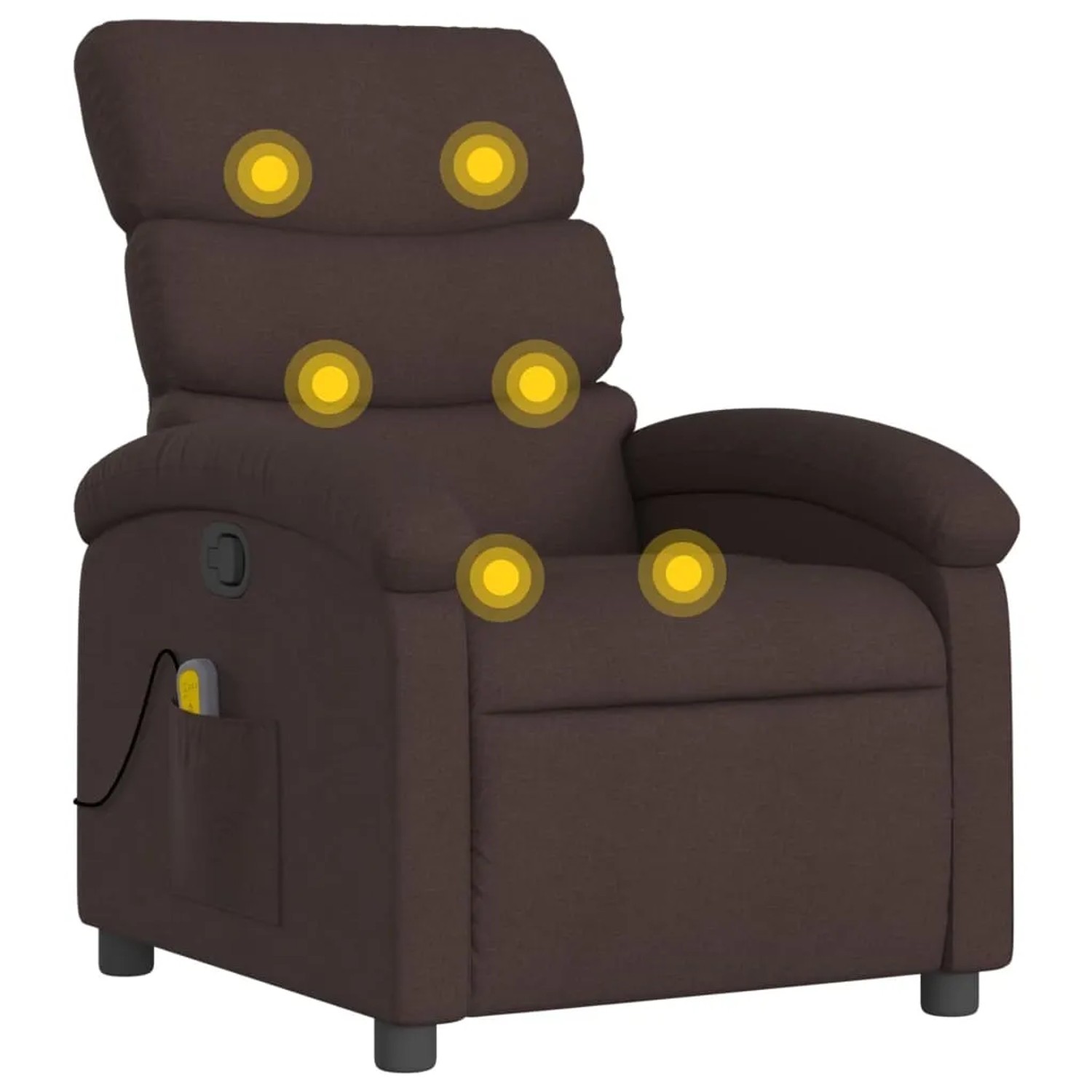 vidaXL Massagesessel Dunkelbraun Stoff Modell 1