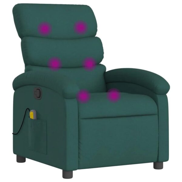 vidaXL Massagesessel Dunkelgrün Stoff Modell 2