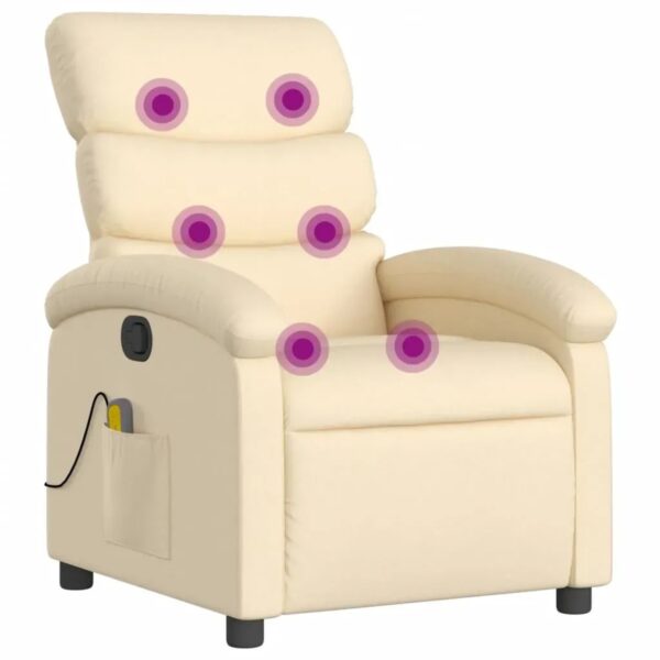 vidaXL Massagesessel Creme Stoff Modell 1