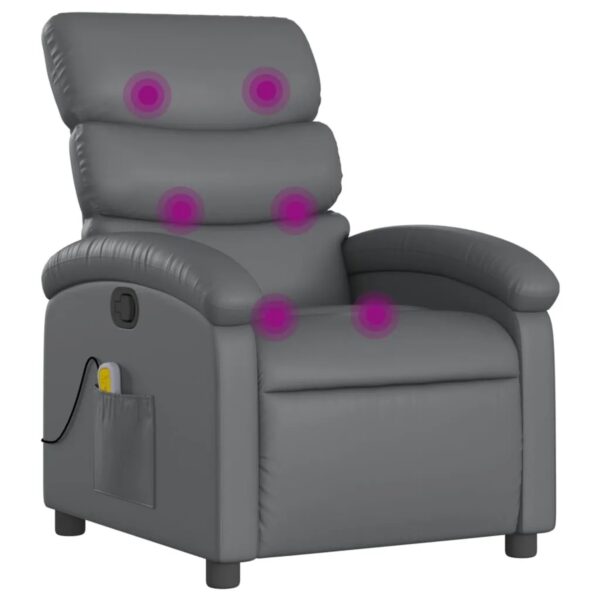vidaXL Massagesessel Grau Kunstleder Modell 3