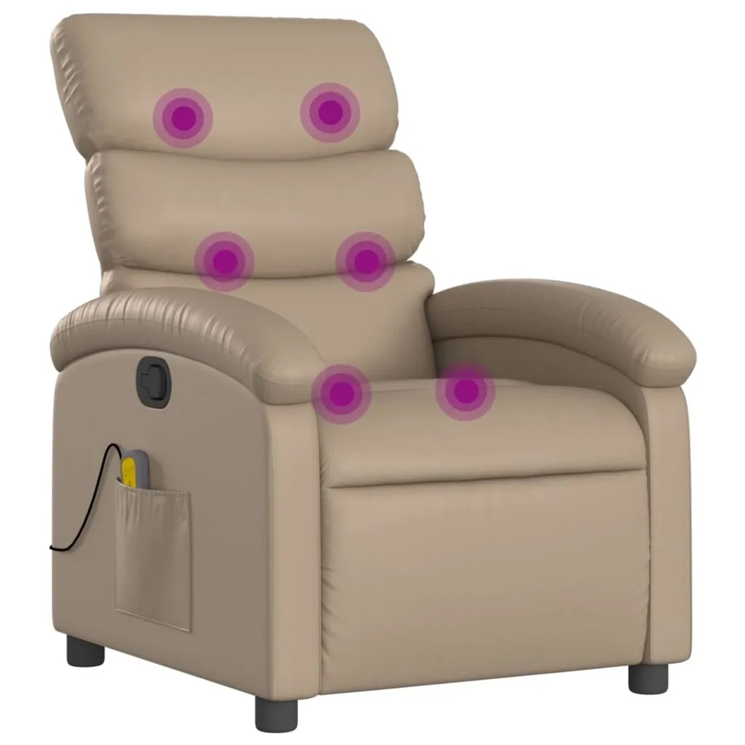 vidaXL Massagesessel Cappuccino-Braun Kunstleder Modell 3