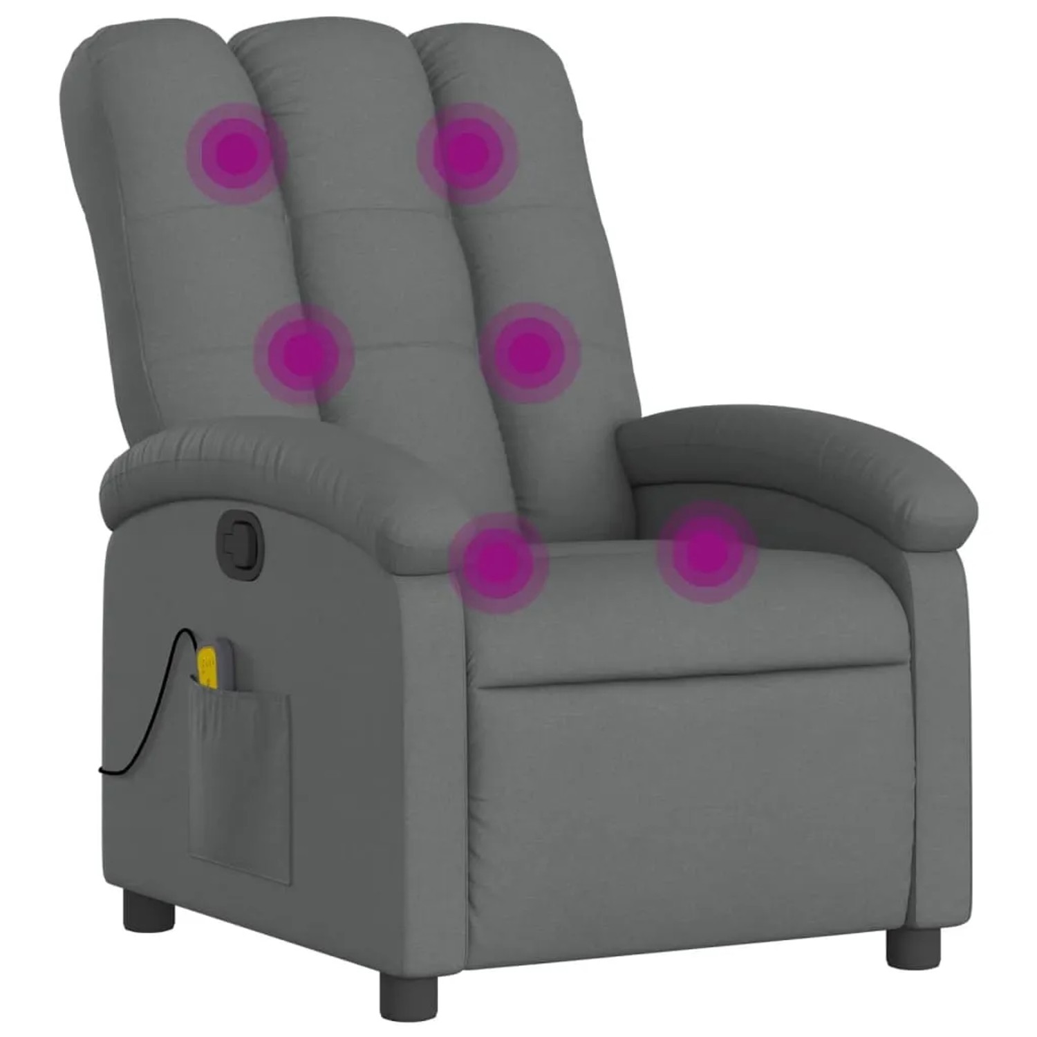 vidaXL Massagesessel Dunkelgrau Samt Modell 4