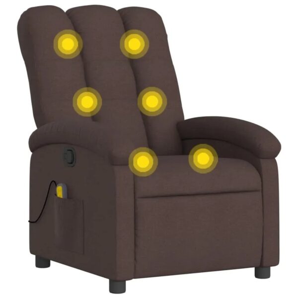 vidaXL Massagesessel Dunkelbraun Stoff Modell 2