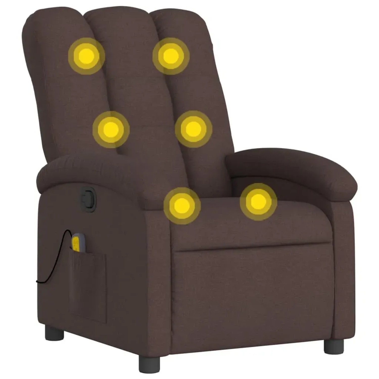 vidaXL Massagesessel Dunkelbraun Stoff Modell 2