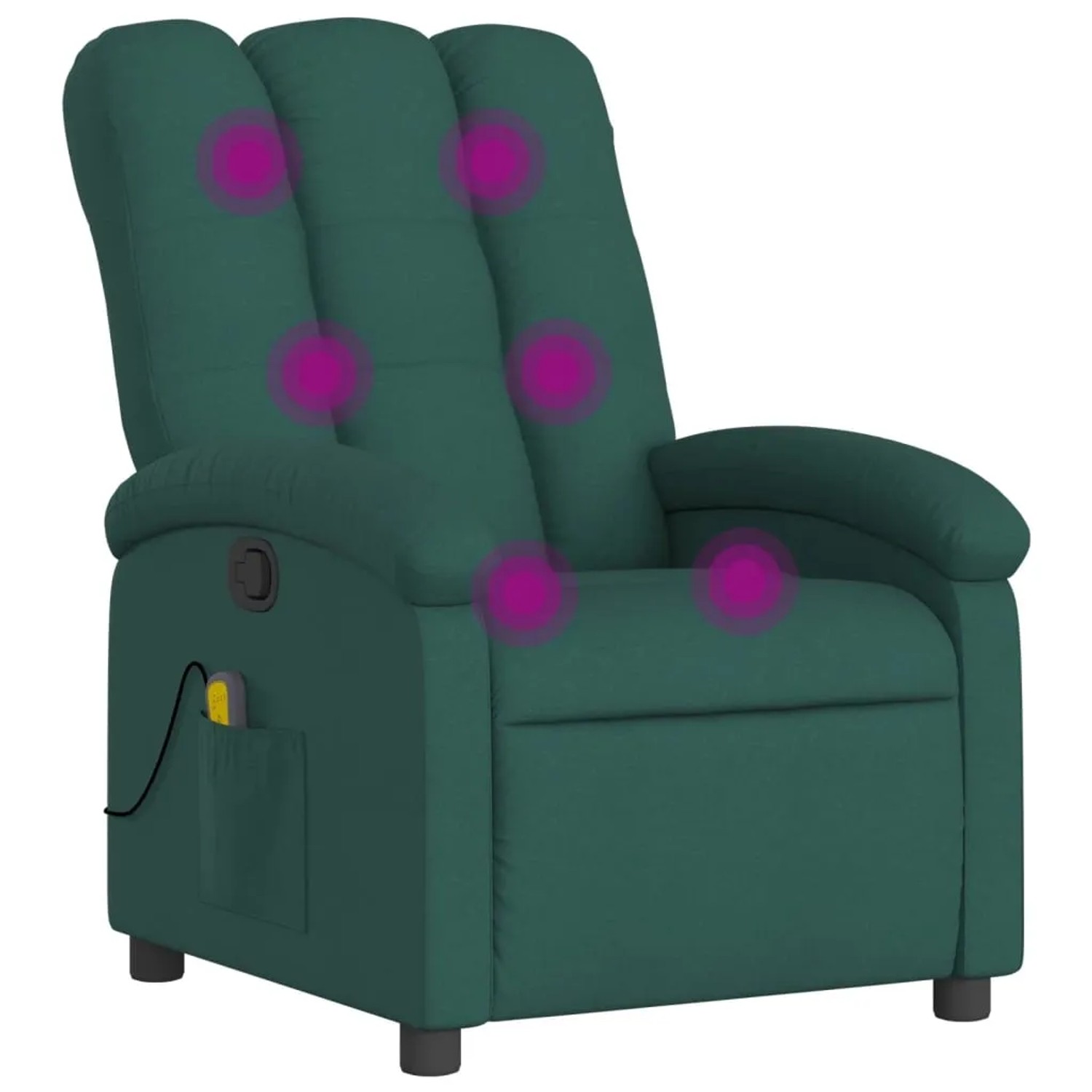 vidaXL Massagesessel Dunkelgrün Stoff Modell 3