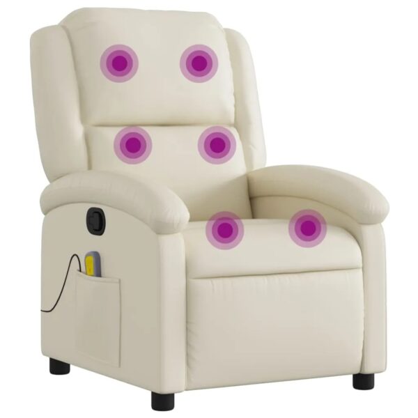 vidaXL Massagesessel Creme Kunstleder Modell 4