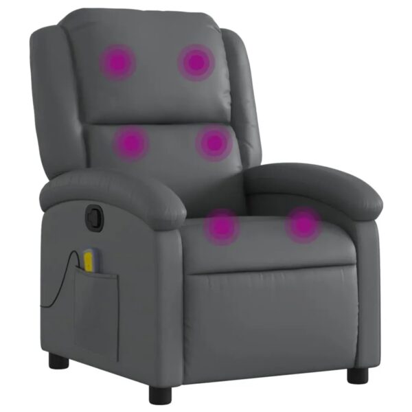 vidaXL Massagesessel Grau Kunstleder Modell 4
