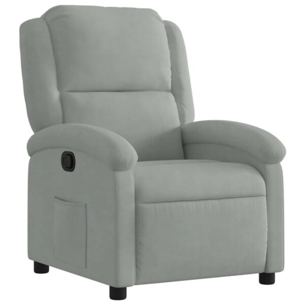 vidaXL Relaxsessel Hellgrau Samt Modell 27