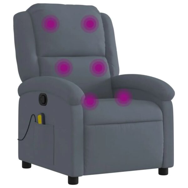 vidaXL Massagesessel Dunkelgrau Samt Modell 1