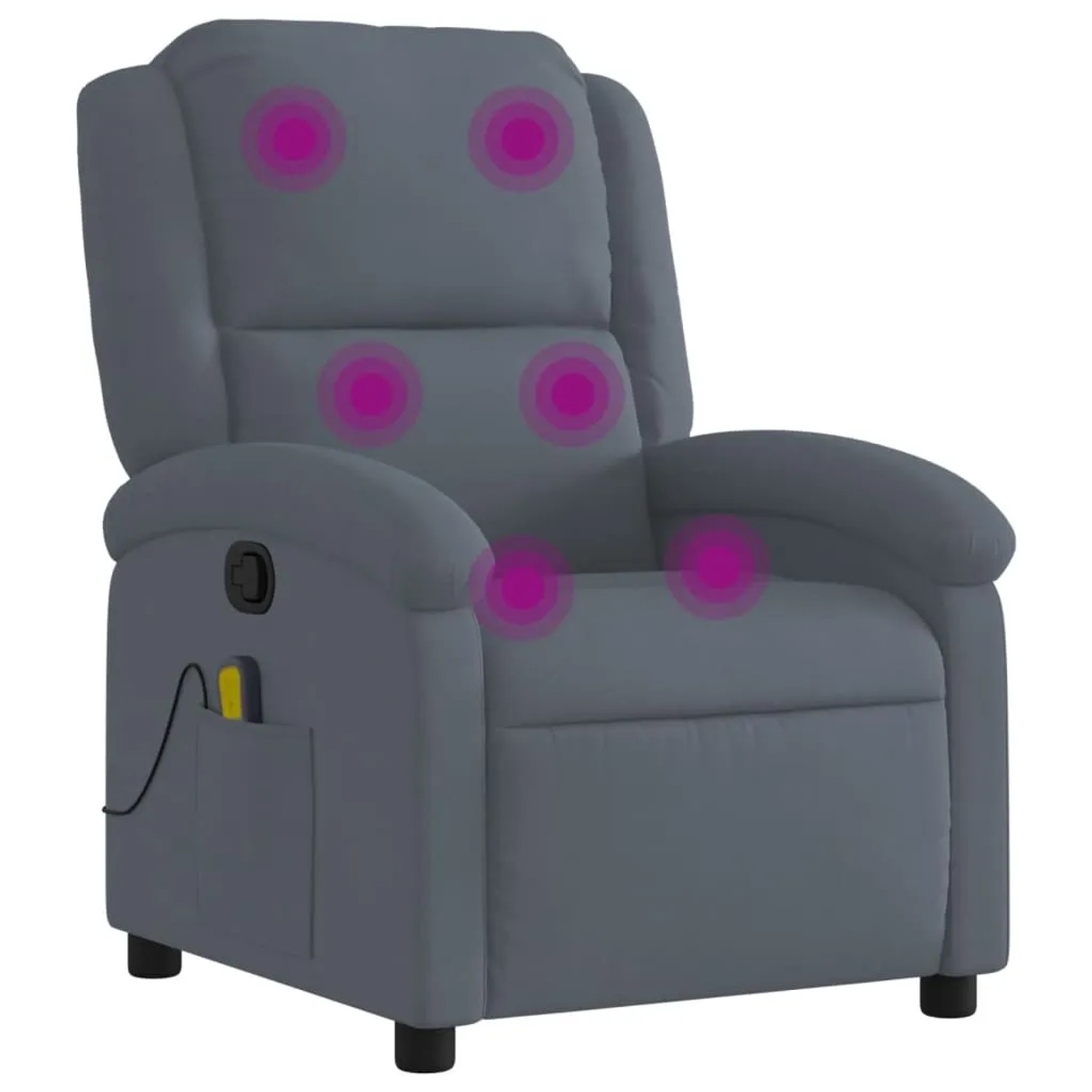 vidaXL Massagesessel Dunkelgrau Samt Modell 1