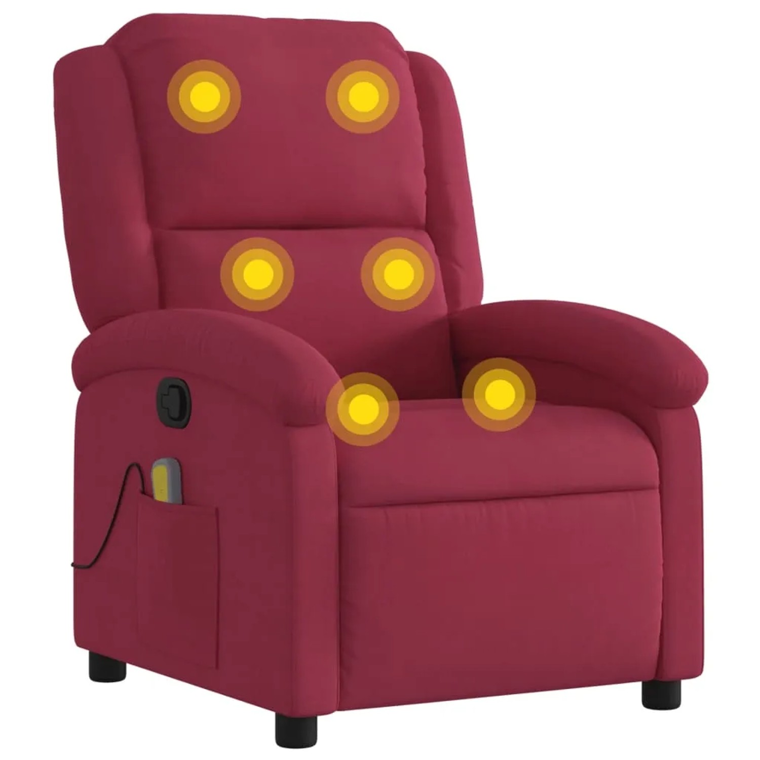 vidaXL Massagesessel Weißrot Samt Modell 1