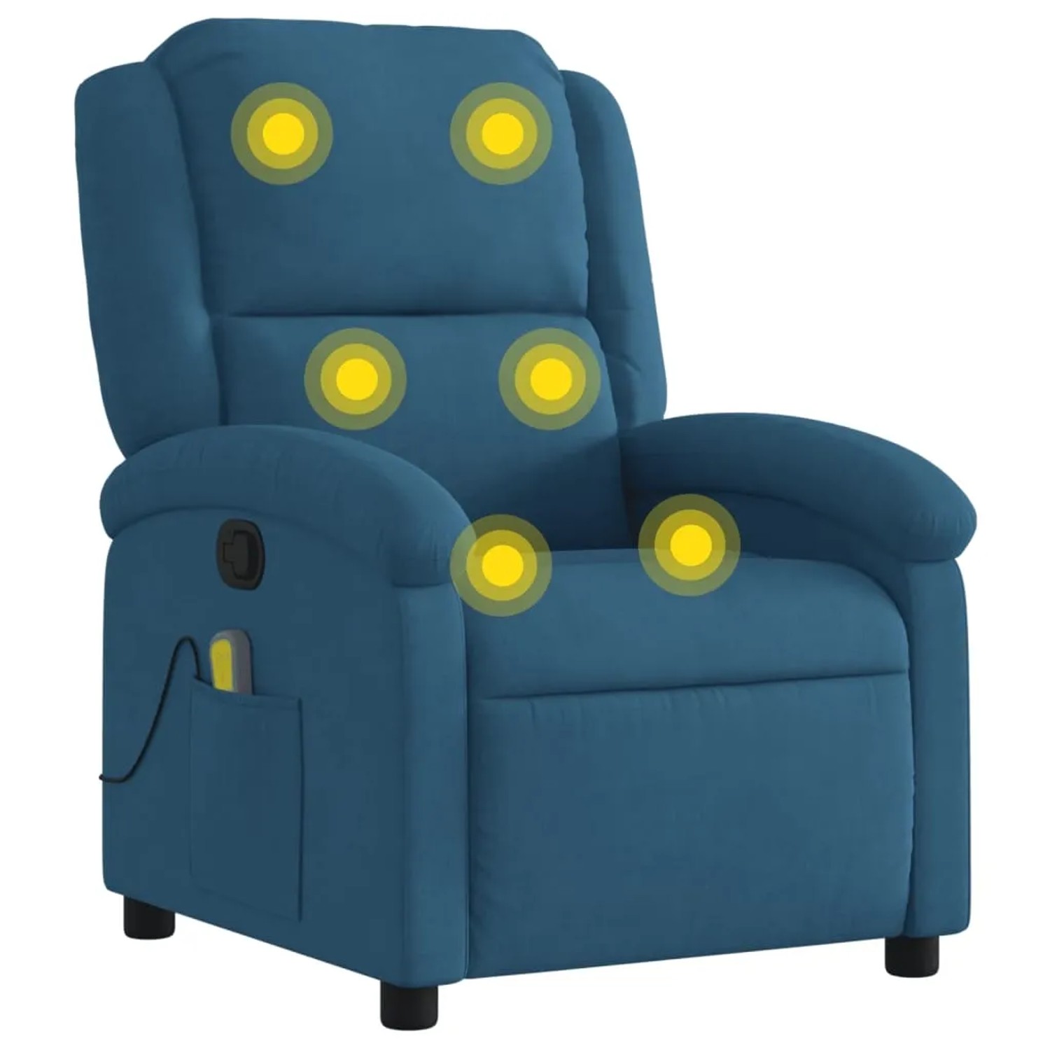 vidaXL Massagesessel Blau Samt Modell 1