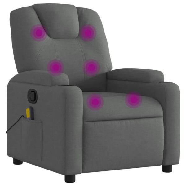 vidaXL Massagesessel Dunkelgrau Samt Modell 6