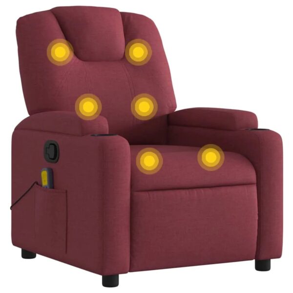 vidaXL Massagesessel Weißrot Stoff Modell 6