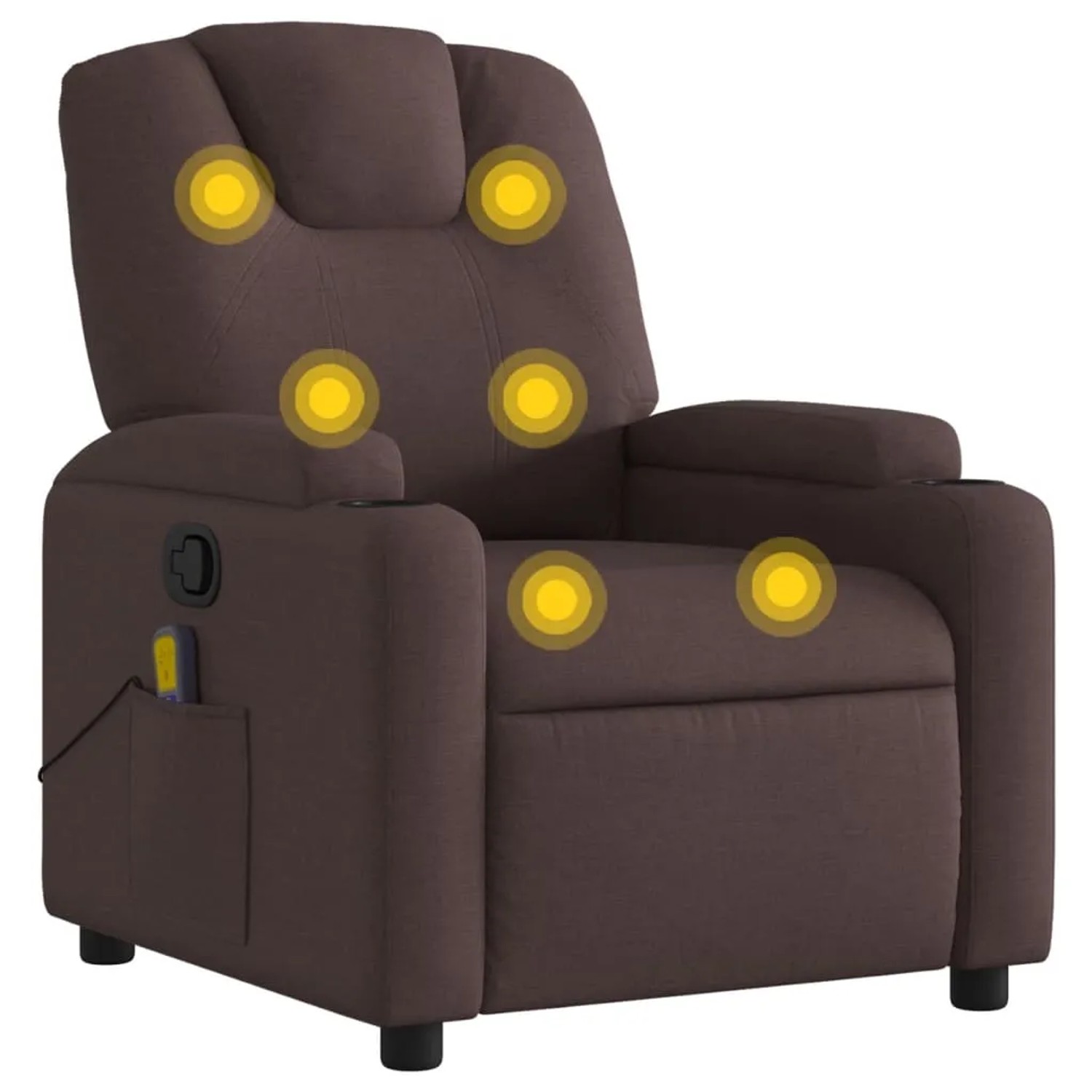 vidaXL Massagesessel Dunkelbraun Stoff Modell 5