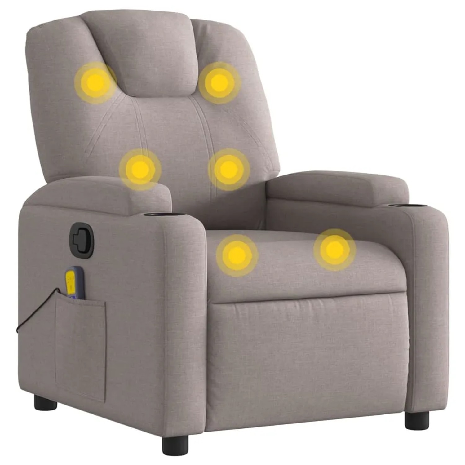 vidaXL Massagesessel Taupe Stoff Modell 4