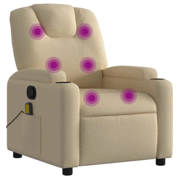 vidaXL Massagesessel Creme Stoff Modell 3 vidaXL Massagesessel Creme Stoff Modell 3