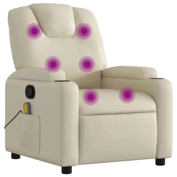 vidaXL Massagesessel Creme Kunstleder Modell 8