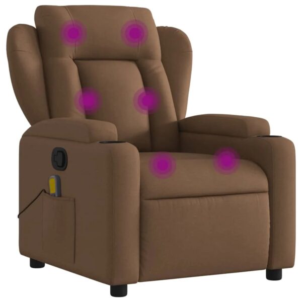 vidaXL Massagesessel Braun Stoff Modell 7