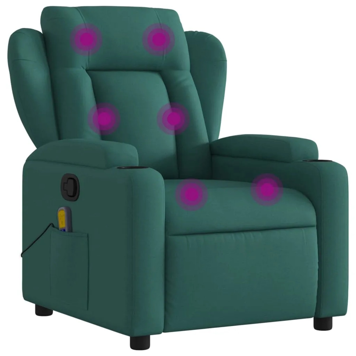 vidaXL Massagesessel Dunkelgrün Stoff Modell 7