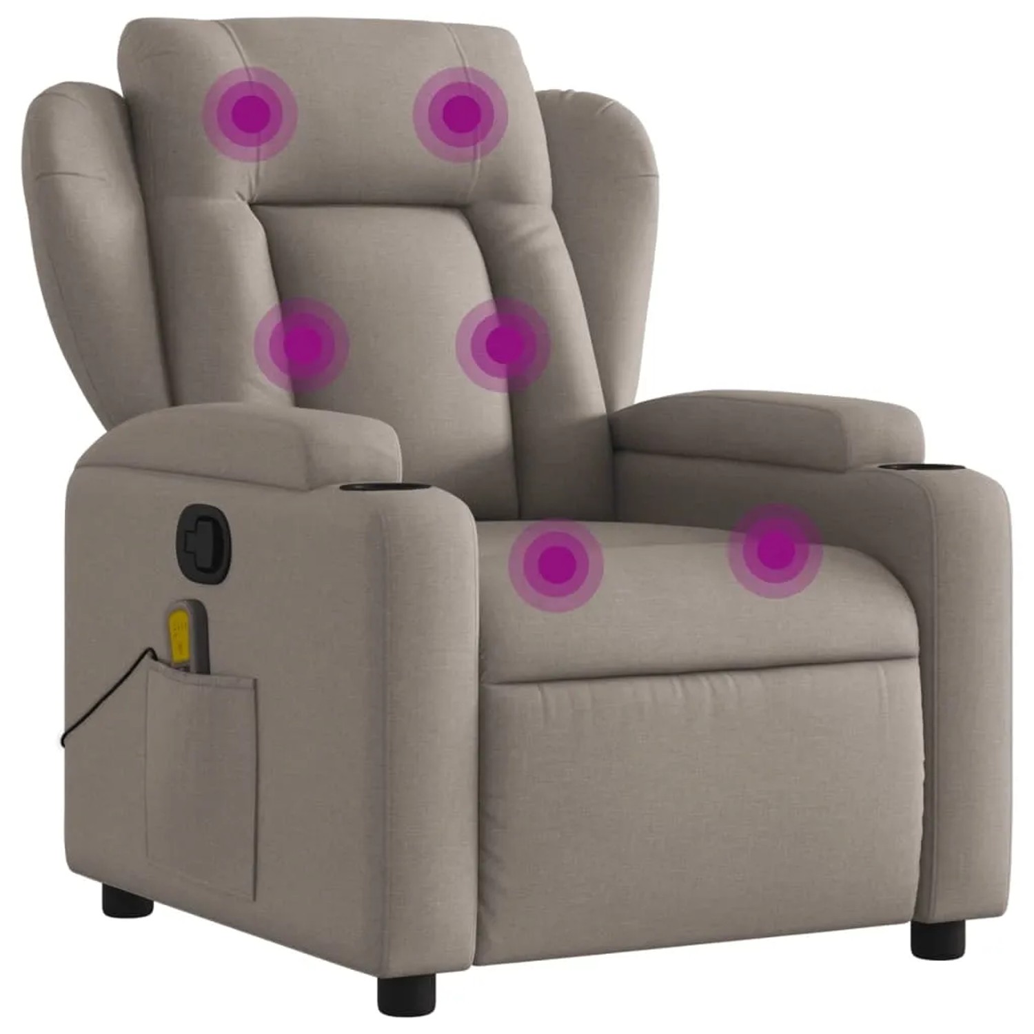 vidaXL Massagesessel Taupe Stoff Modell 6