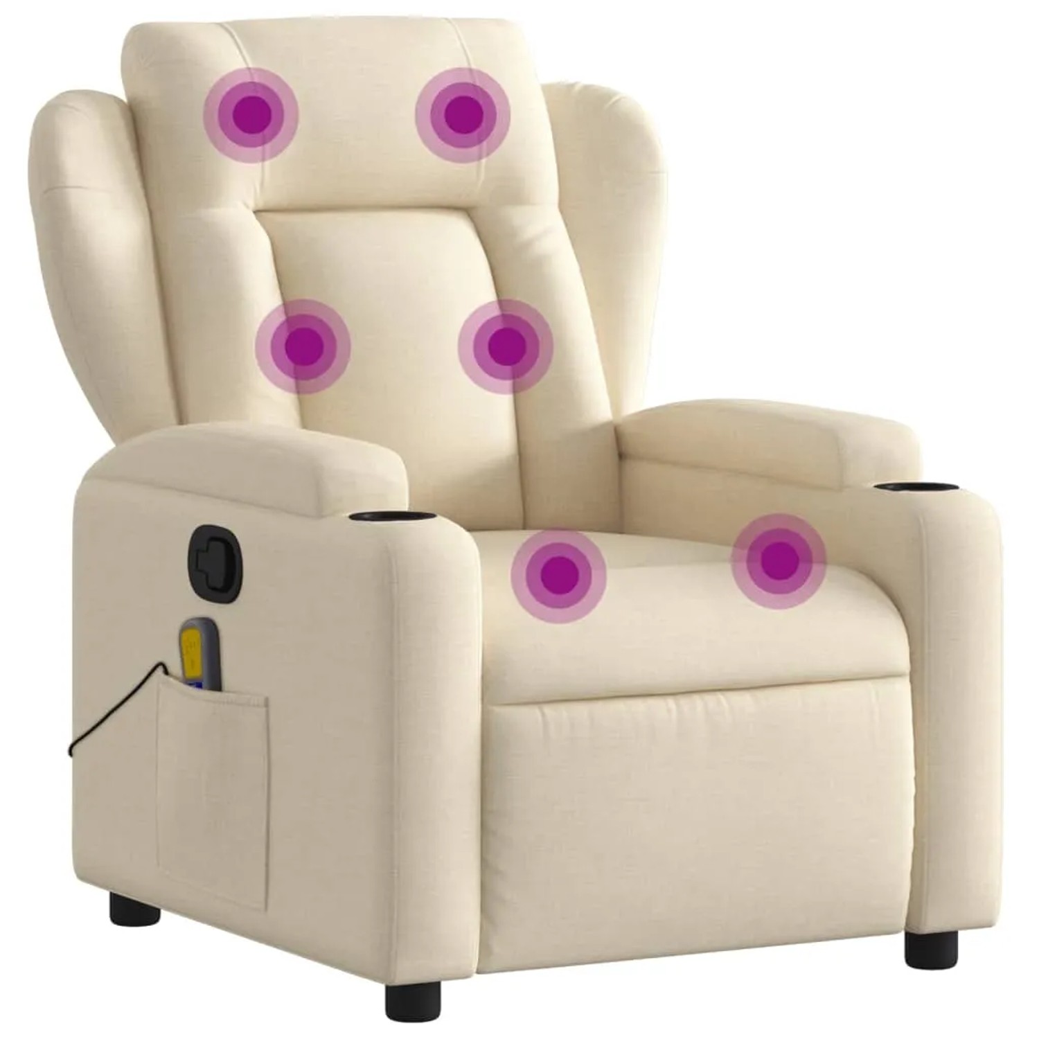 vidaXL Massagesessel Creme Stoff Modell 7