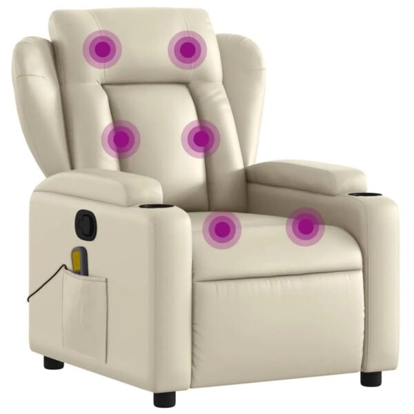 vidaXL Massagesessel Creme Kunstleder Modell 7