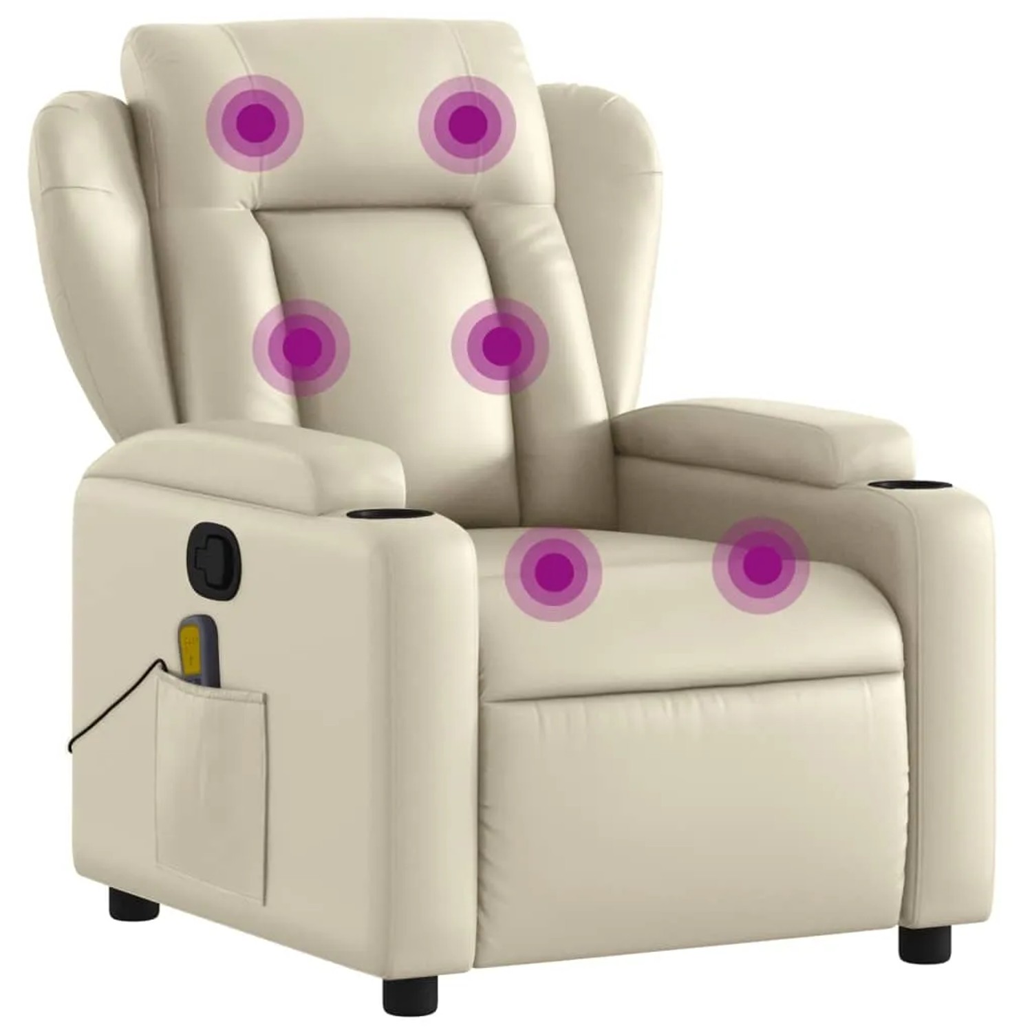 vidaXL Massagesessel Creme Kunstleder Modell 7