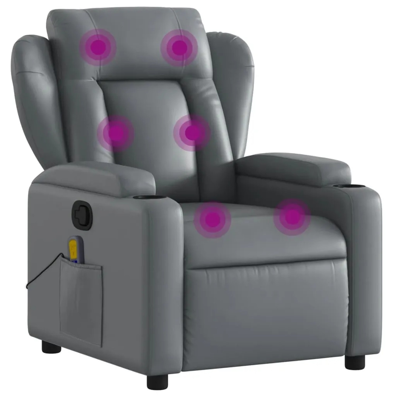 vidaXL Massagesessel Grau Kunstleder Modell 8