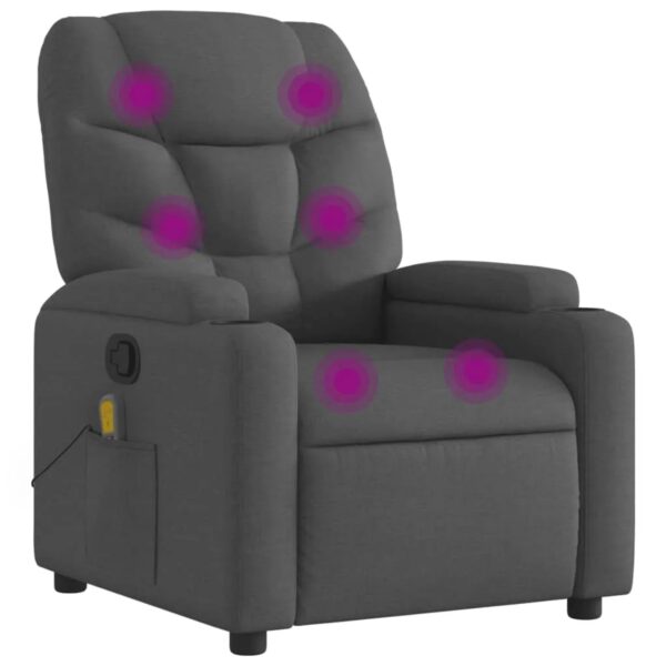 vidaXL Massagesessel Dunkelgrau Samt Modell 8