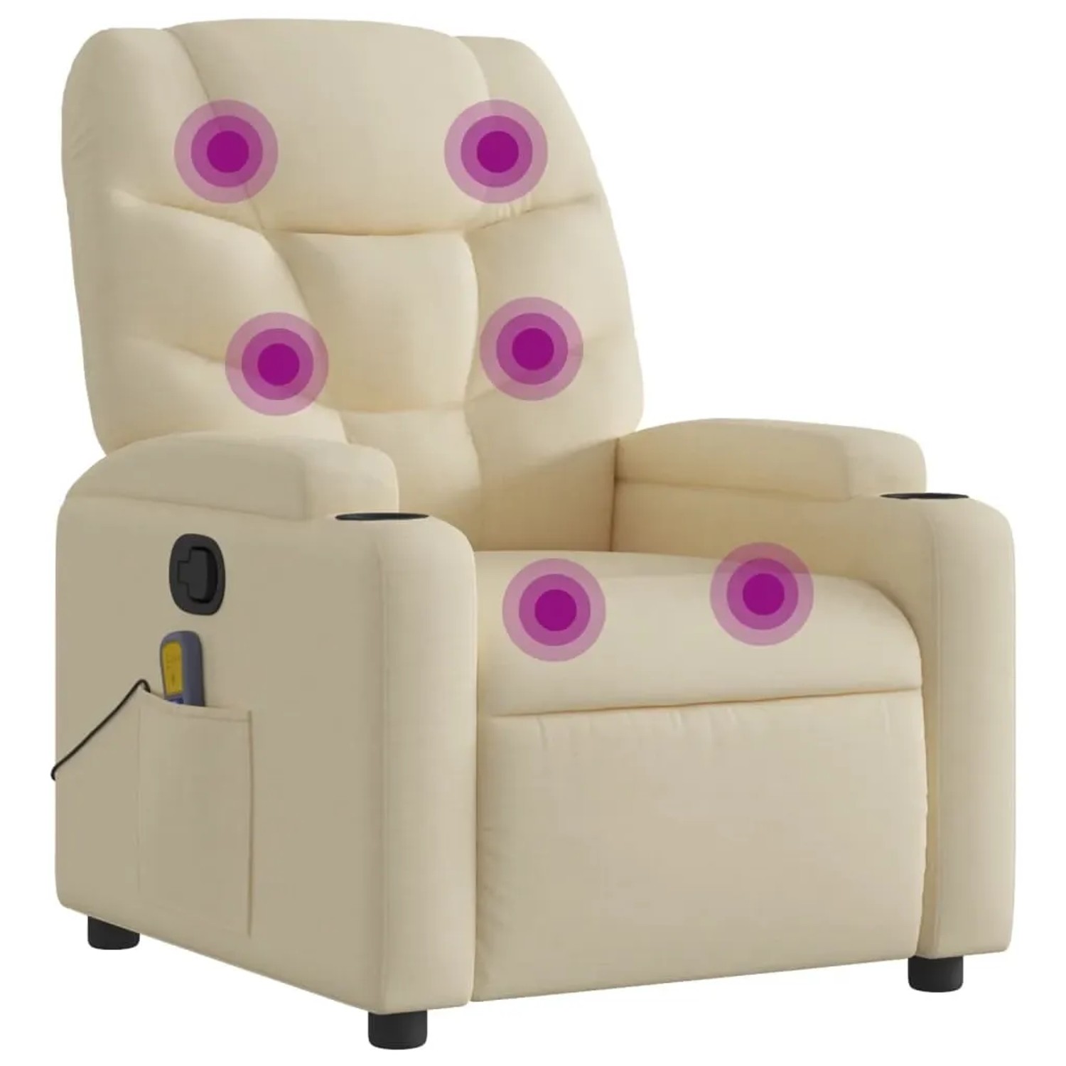 vidaXL Massagesessel Creme Stoff Modell 5