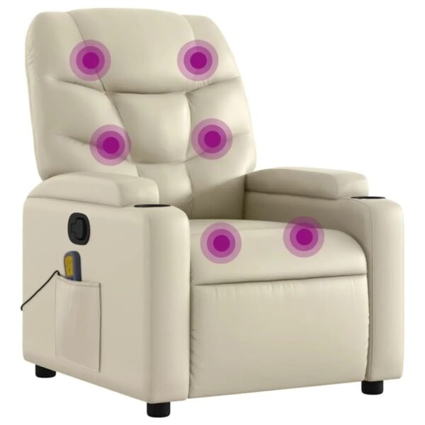 vidaXL Massagesessel Creme Kunstleder Modell 5