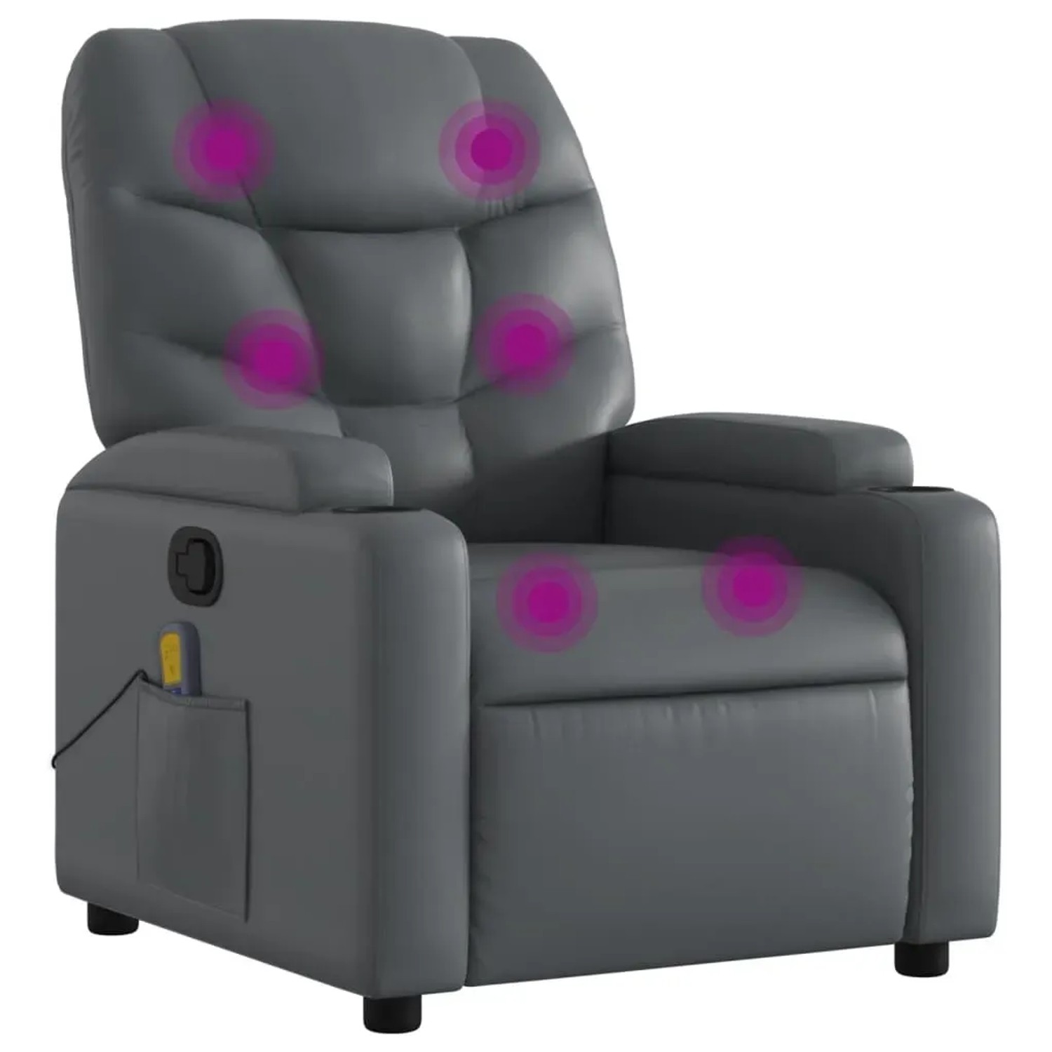 vidaXL Massagesessel Grau Kunstleder Modell 6