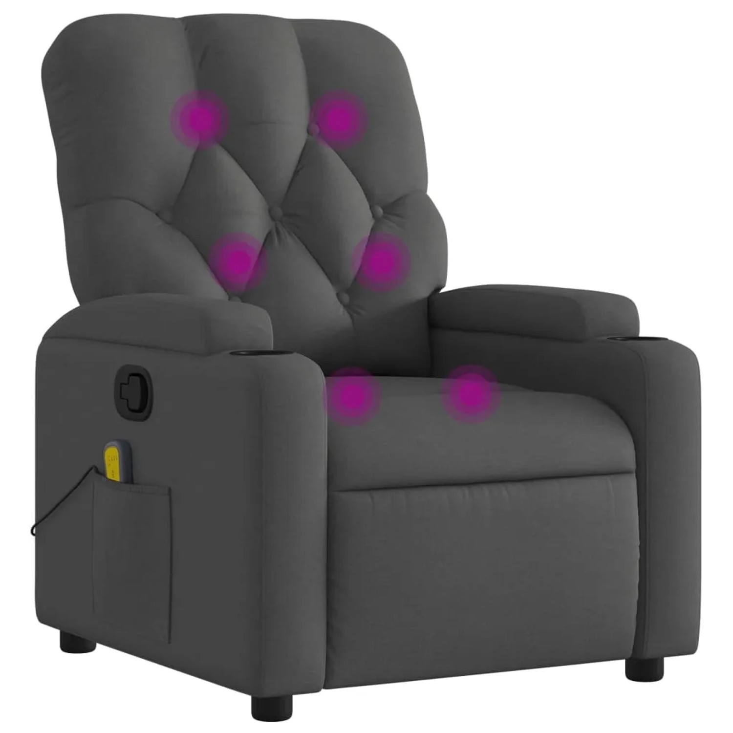 vidaXL Massagesessel Dunkelgrau Samt Modell 10