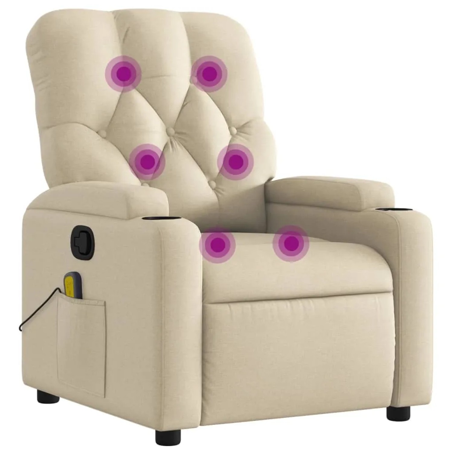 vidaXL Massagesessel Creme Stoff Modell 8