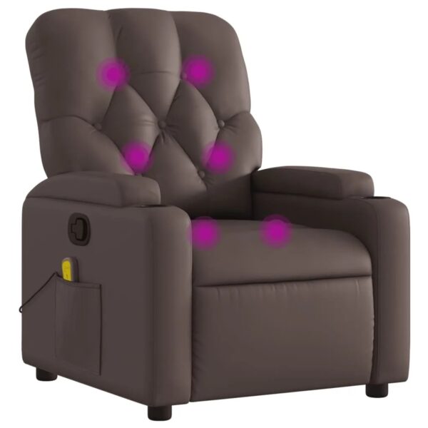 vidaXL Massagesessel Braun Kunstleder Modell 15