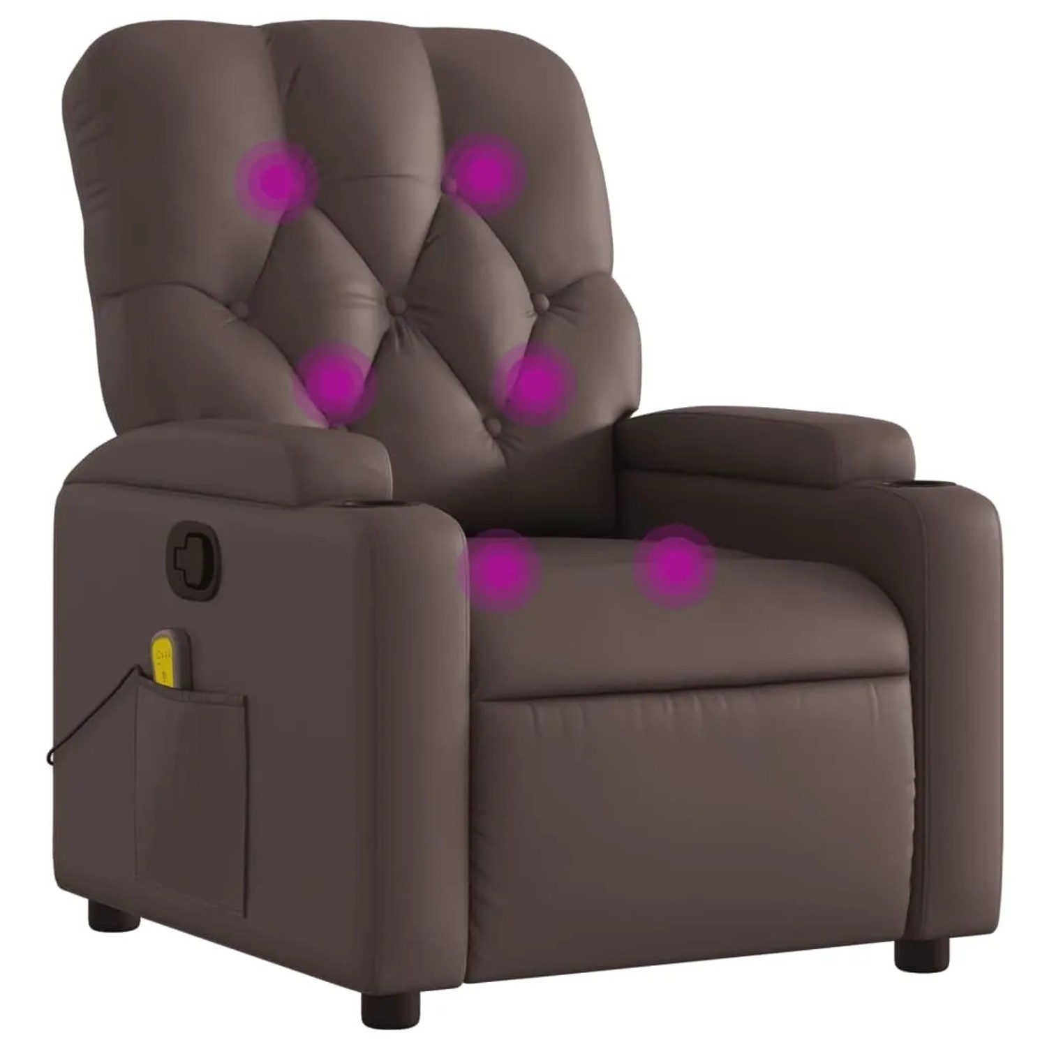 vidaXL Massagesessel Braun Kunstleder Modell 15