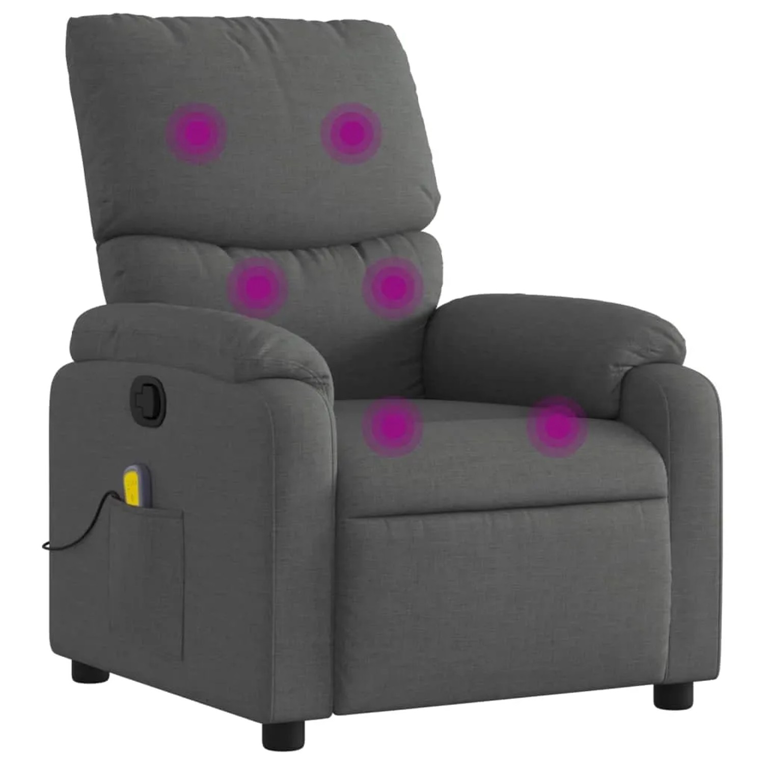 vidaXL Massagesessel Dunkelgrau Samt Modell 7