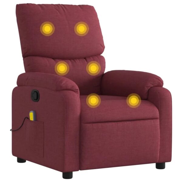vidaXL Massagesessel Weißrot Stoff Modell 5 vidaXL Massagesessel Weißrot Stoff Modell 5