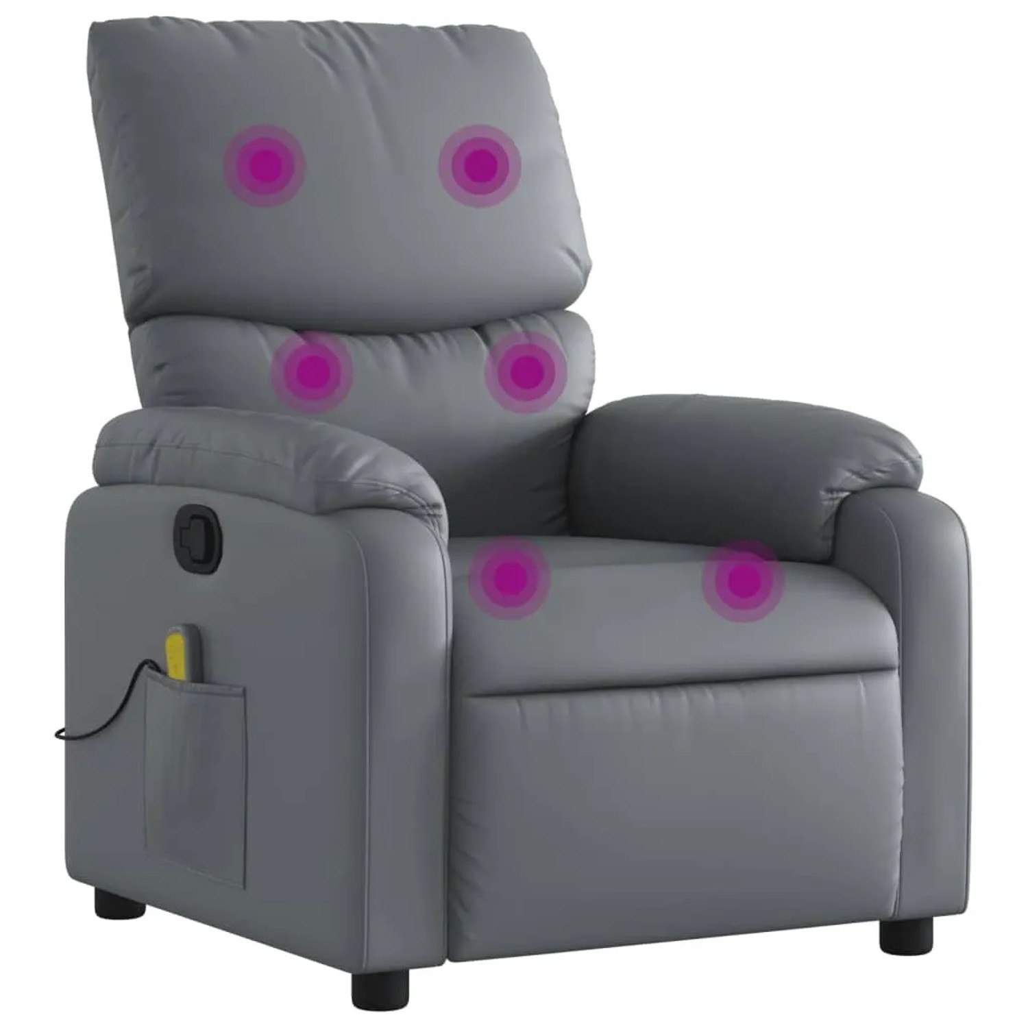 vidaXL Massagesessel Grau Kunstleder Modell 7