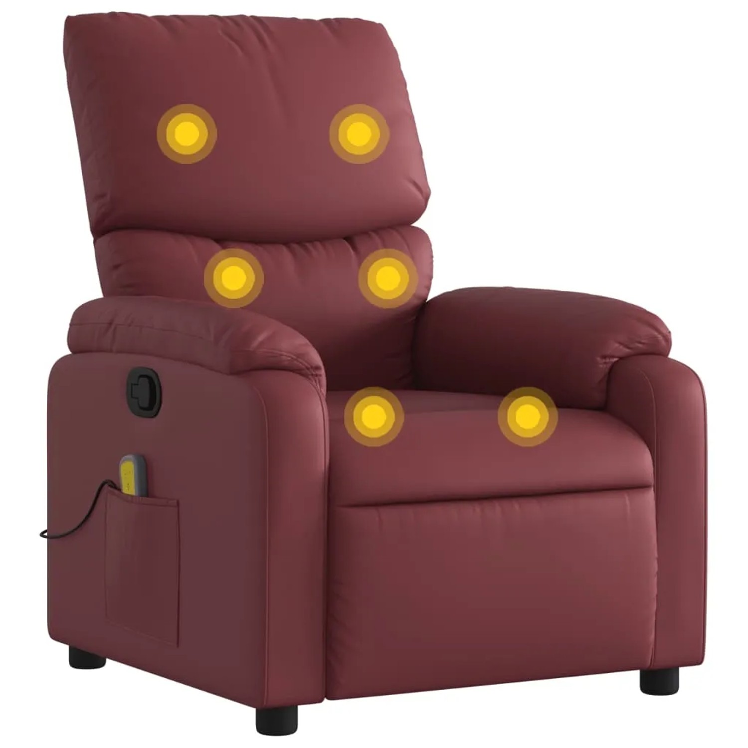 vidaXL Massagesessel Weißrot Kunstleder Modell 8