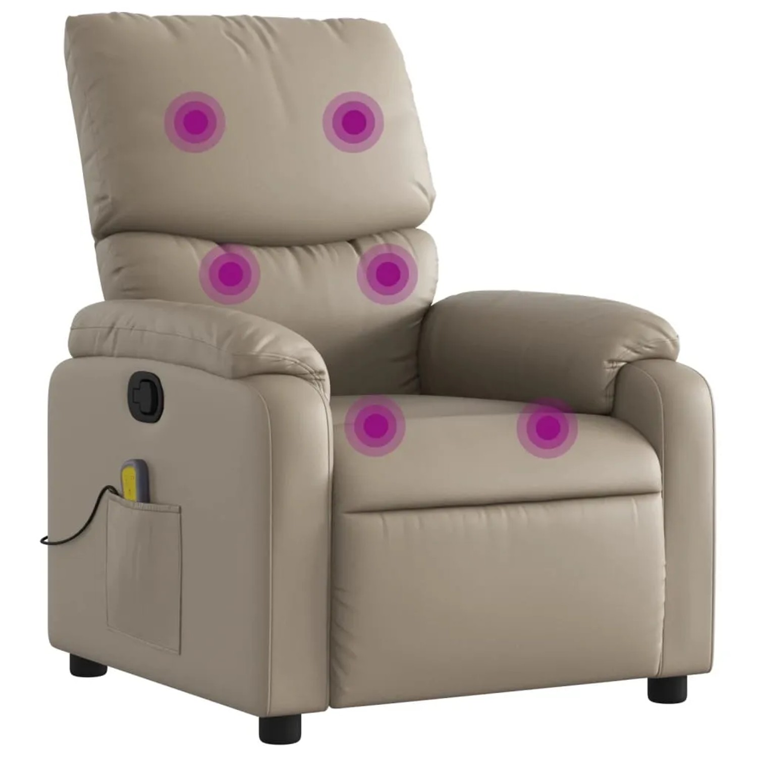 vidaXL Massagesessel Cappuccino-Braun Kunstleder Modell 8