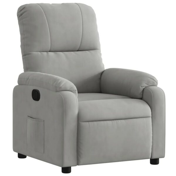 vidaXL Relaxsessel Hellgrau Mikrofasergewebe Modell 4