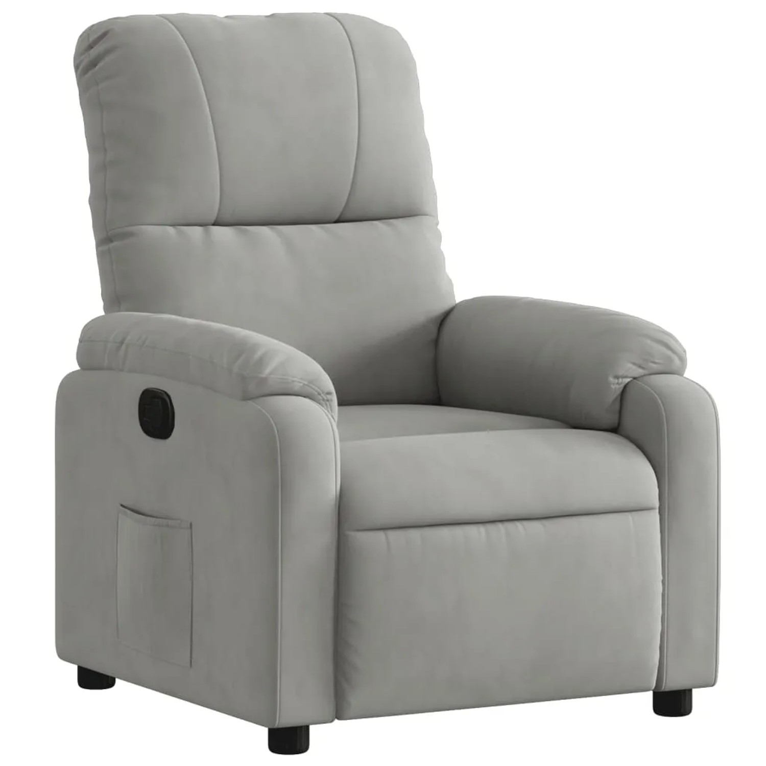 vidaXL Relaxsessel Hellgrau Mikrofasergewebe Modell 4