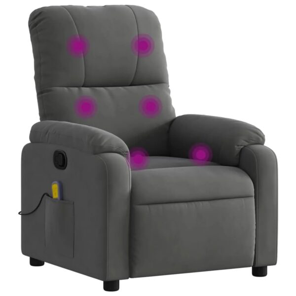 vidaXL Massagesessel Dunkelgrau Mikrofasergewebe vidaXL Massagesessel Dunkelgrau Mikrofasergewebe