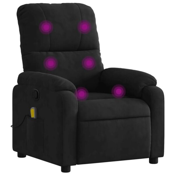 vidaXL Massagesessel Schwarz Mikrofasergewebe vidaXL Massagesessel Schwarz Mikrofasergewebe