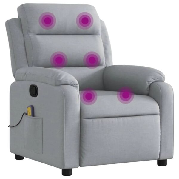 vidaXL Massagesessel Hellgrau Stoff Modell 10 vidaXL Massagesessel Hellgrau Stoff Modell 10