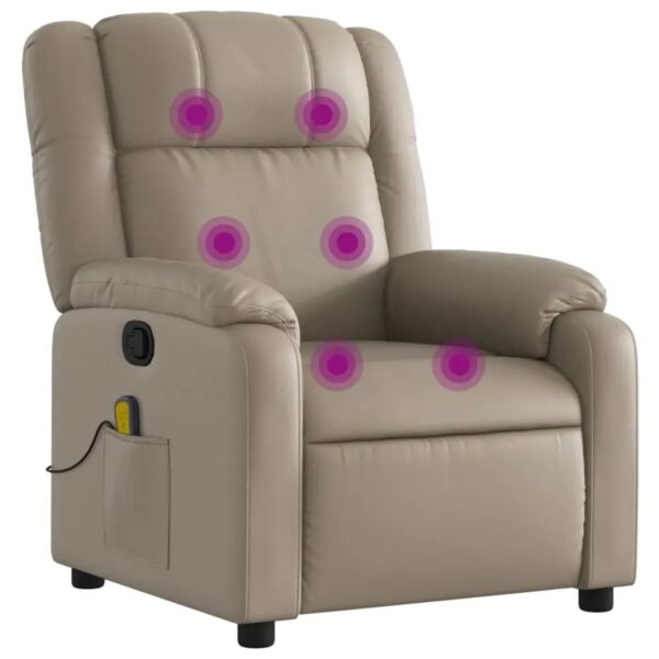 vidaXL Massagesessel Cappuccino-Braun Kunstleder Modell 9