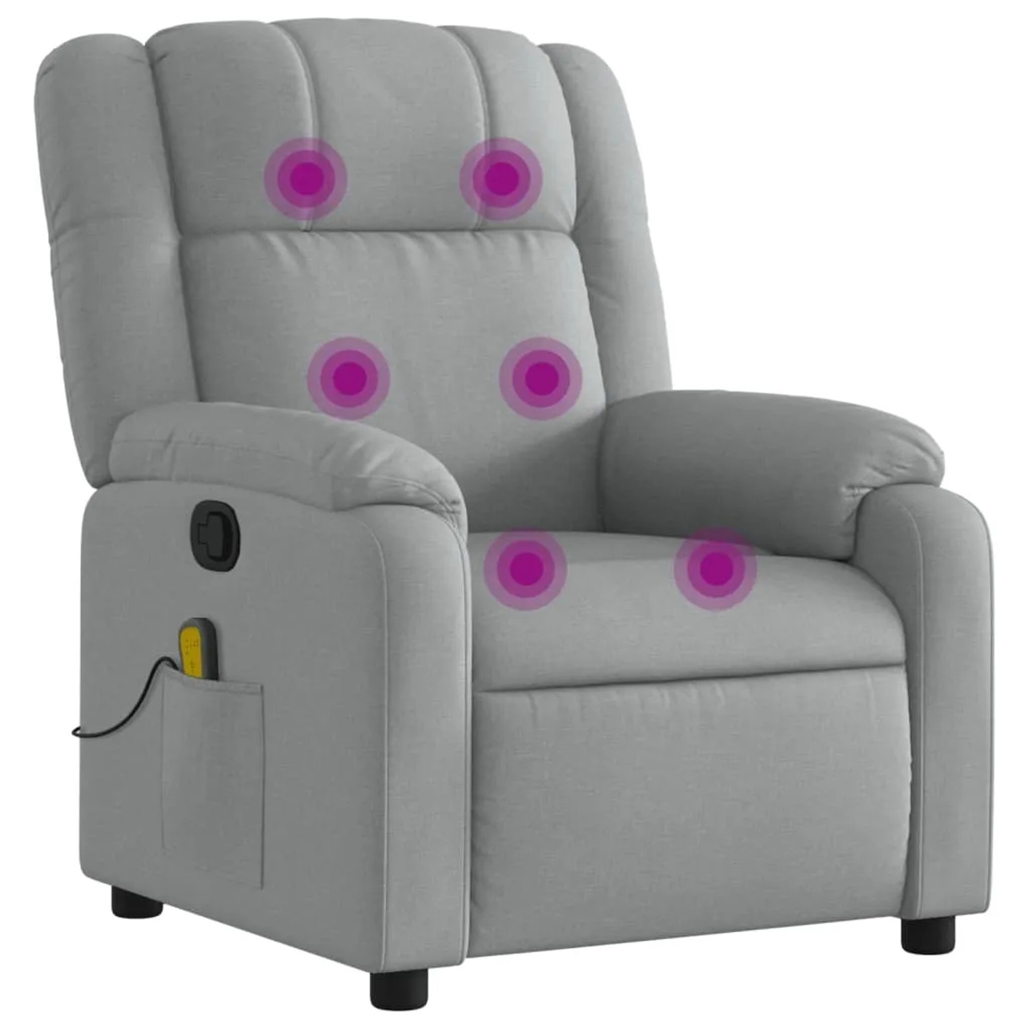 vidaXL Massagesessel Hellgrau Stoff Modell 9